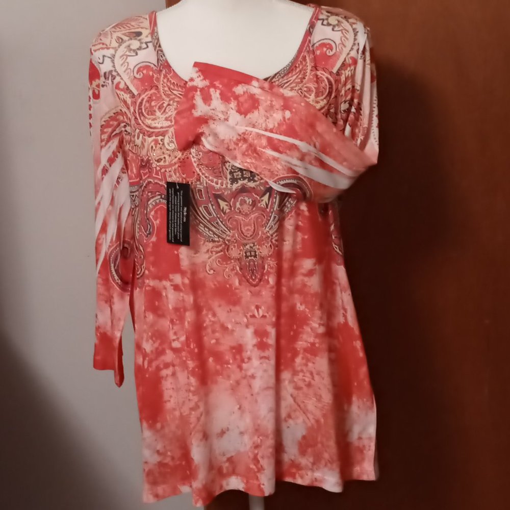 Style & Co. 3/4 QUARTER SLEEVE TUNIC TOP